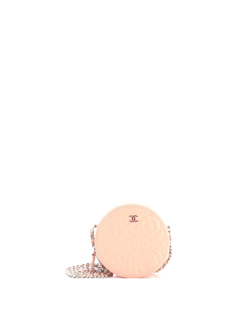 Chanel Round Clutch With Chain Camellia #364425C22B